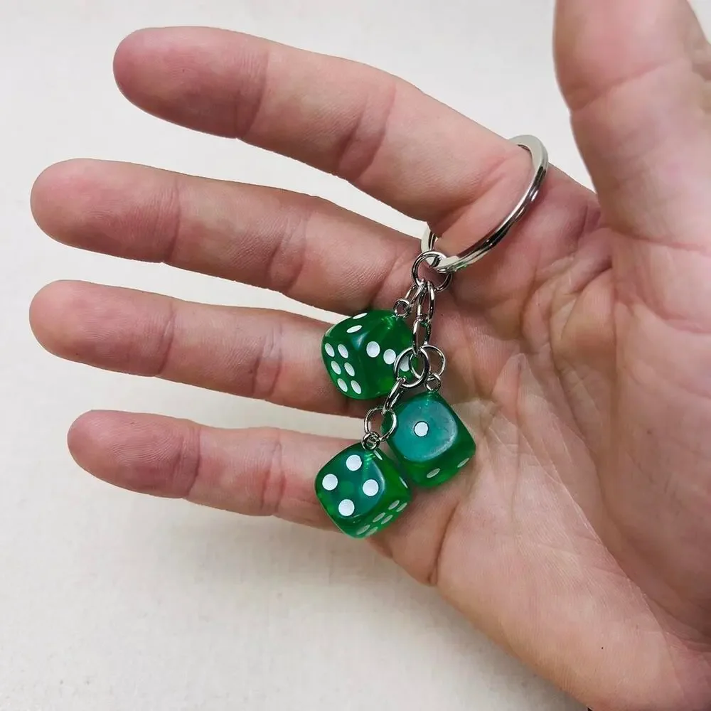 Y2k 2000s green dice key